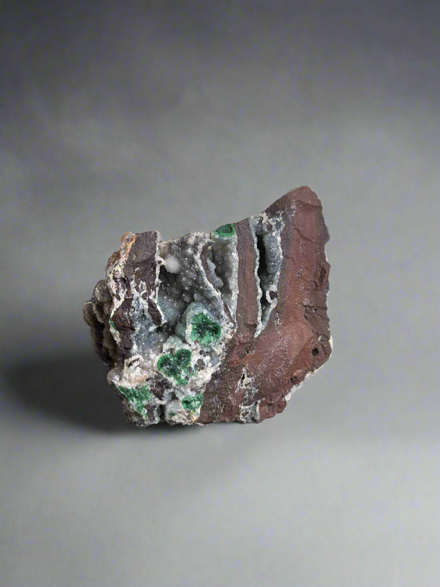 Drusy Malachite on Dolomite, Likasi, Congo