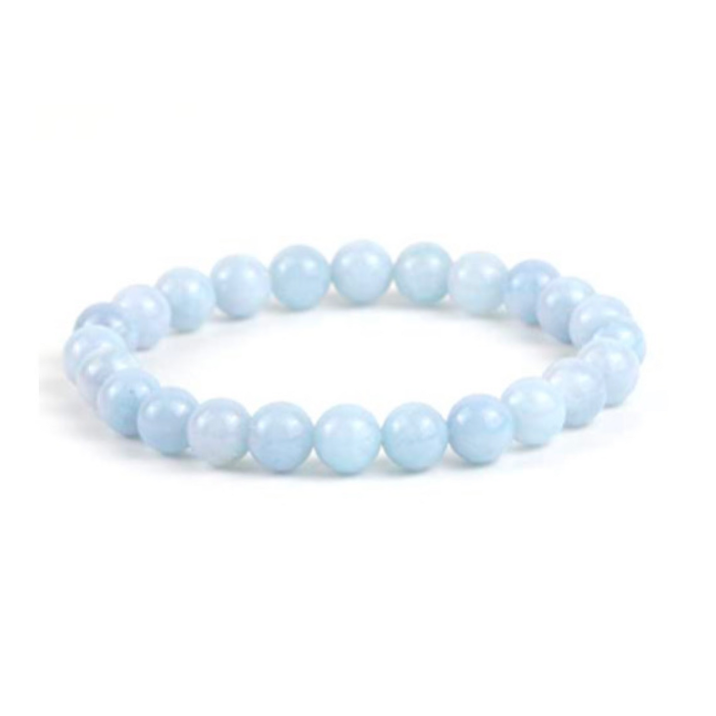 Aquamarine Beaded Bracelet (8mm)