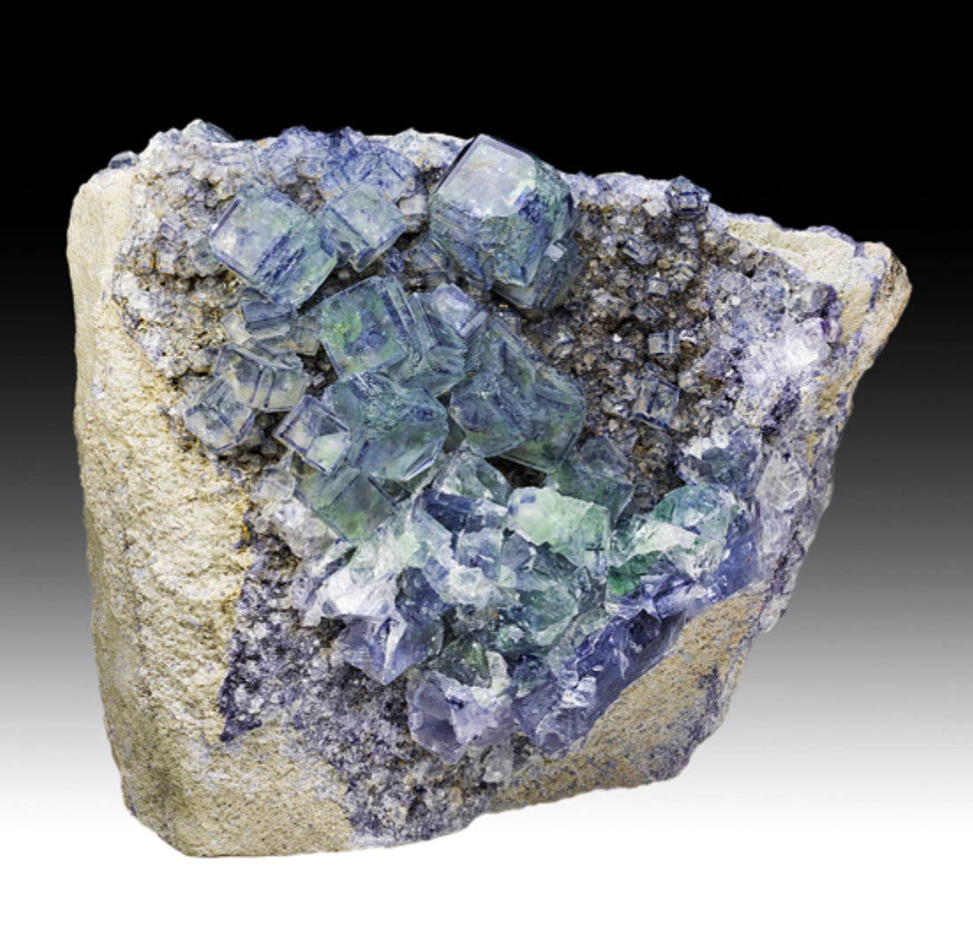 Fluorite, Larkin's Quarry, County Galway, Ireland (large-cabinet)