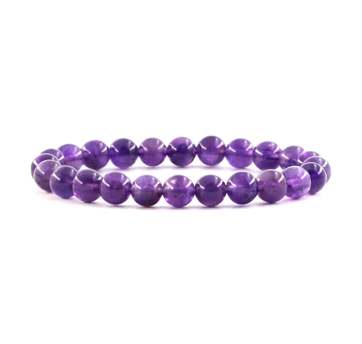 Amethyst Beaded Bracelet (8mm)