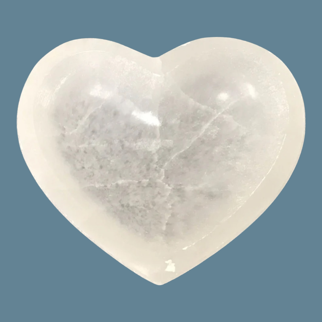 Heart Shaped Selenite Bowl