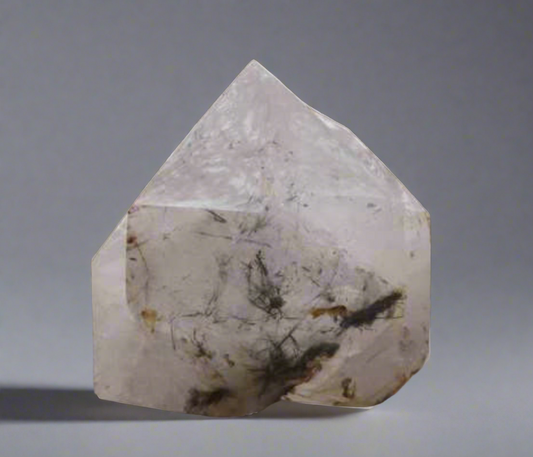 Tourmalinated Twin Peak Quartz Point, Madagascar (9lbs)