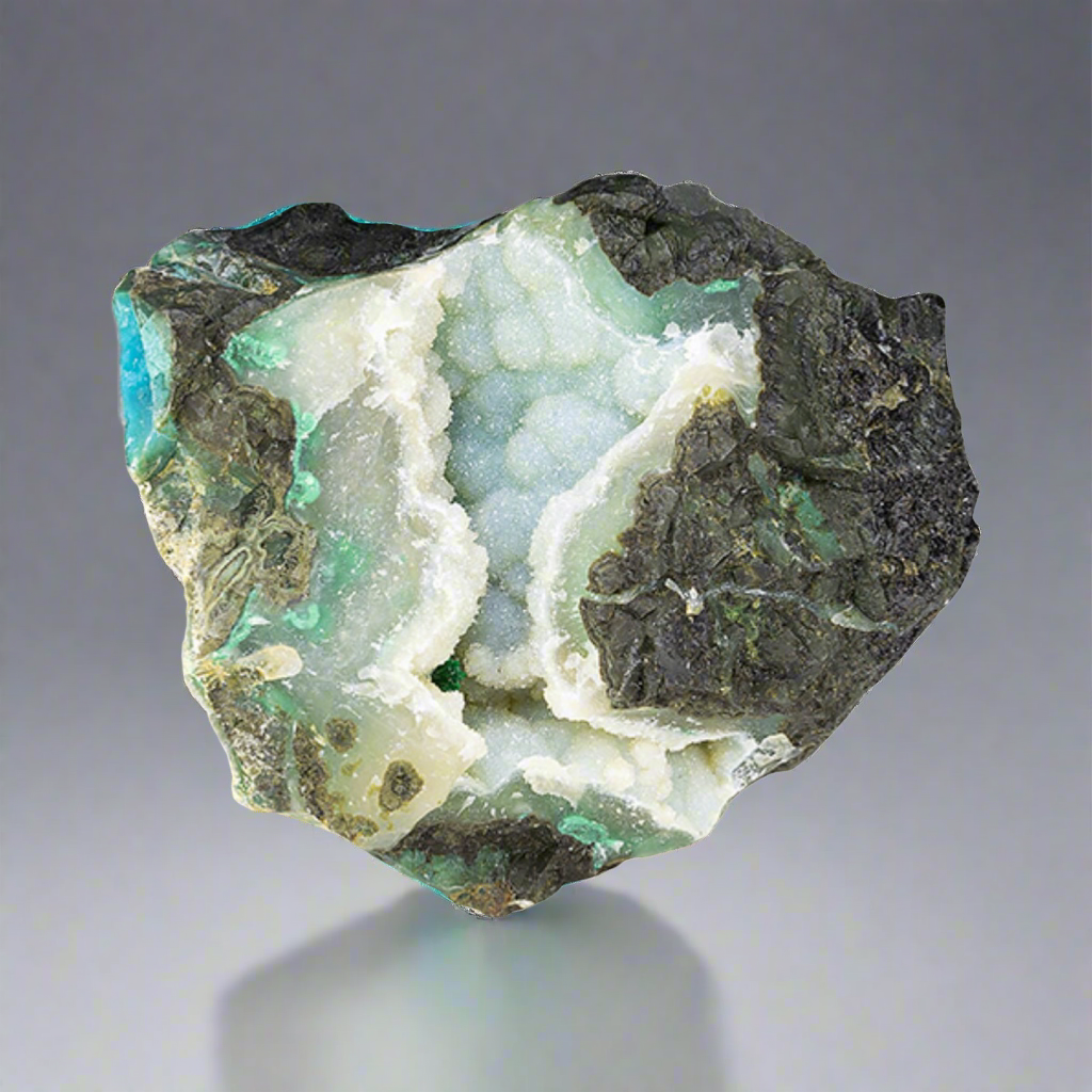 Quartz with Chrysocolla