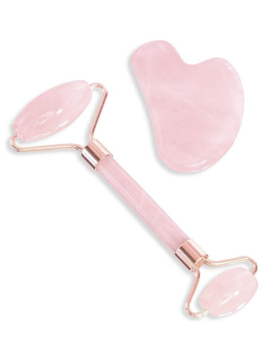 Rose Quartz Roller & Gua Sha Set