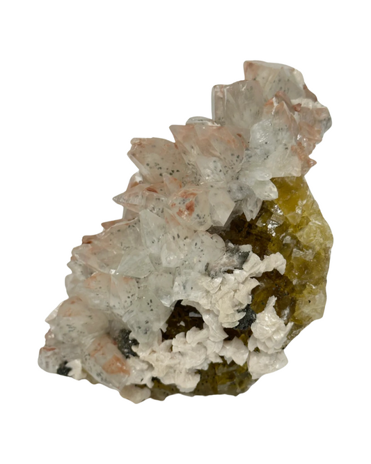 Cluster of Calcite, Dolomite, and Fluorite