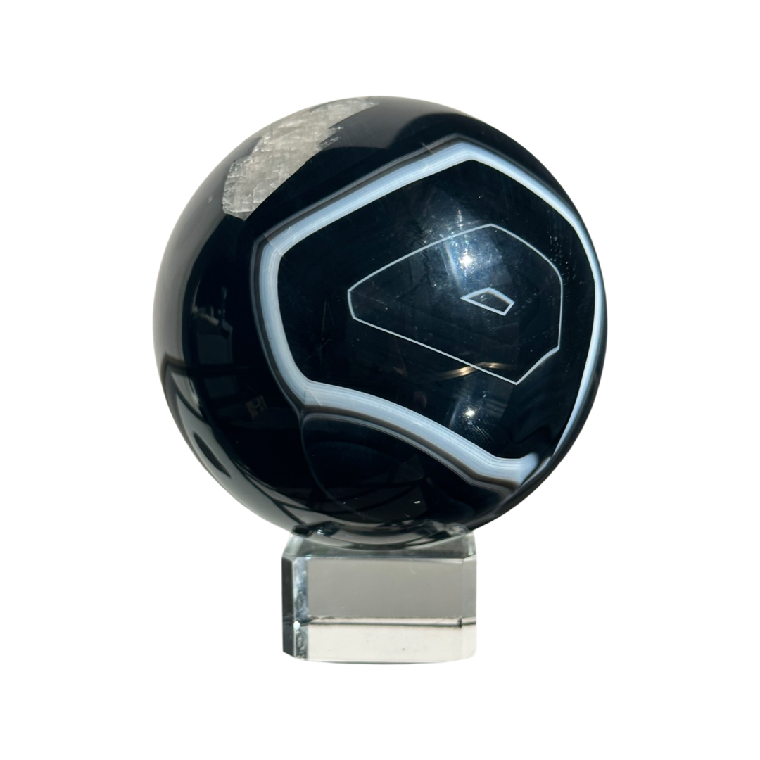 Black Agate Sphere