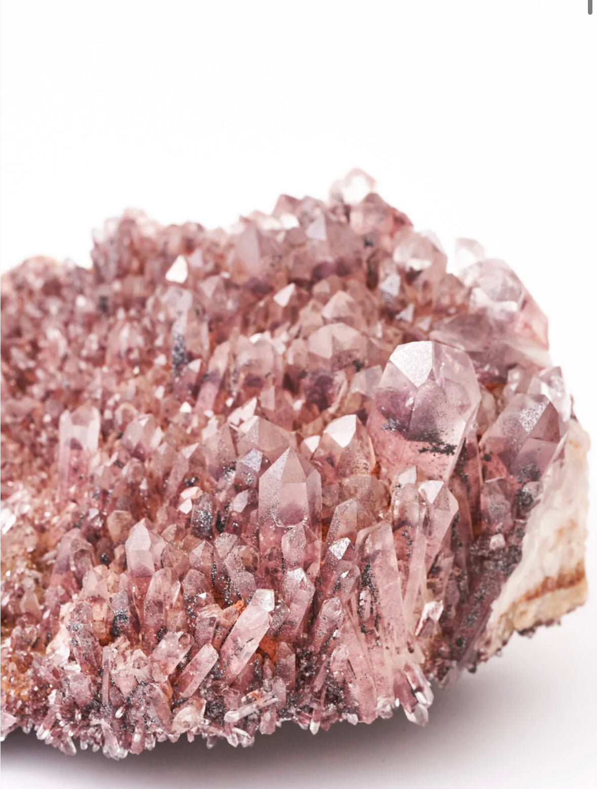 Red Phantom Quartz Cluster